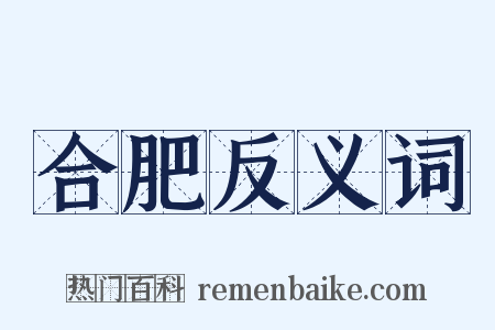 合肥反义词是什么意思的图片